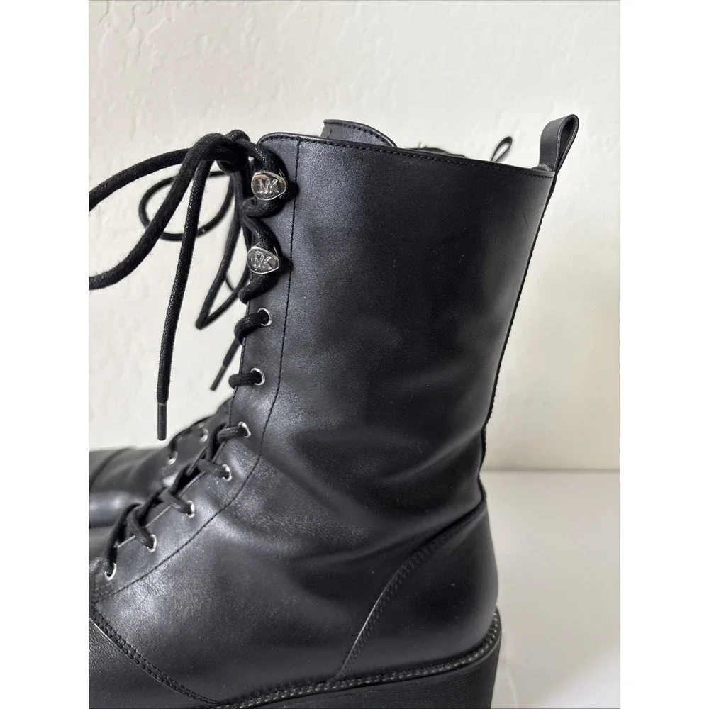 MICHAEL Michael Kors Bryce Leather Combat Boots size 10